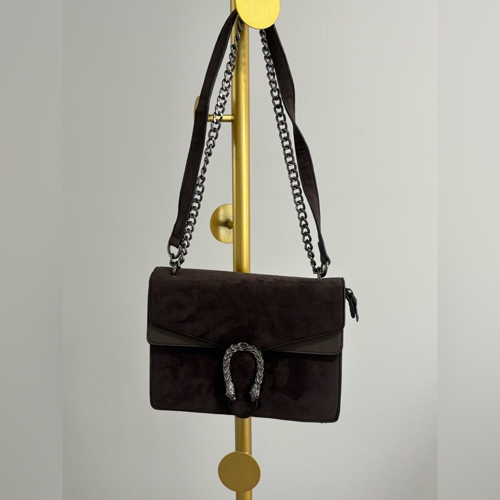 Elegant Black Suede Women's Bag